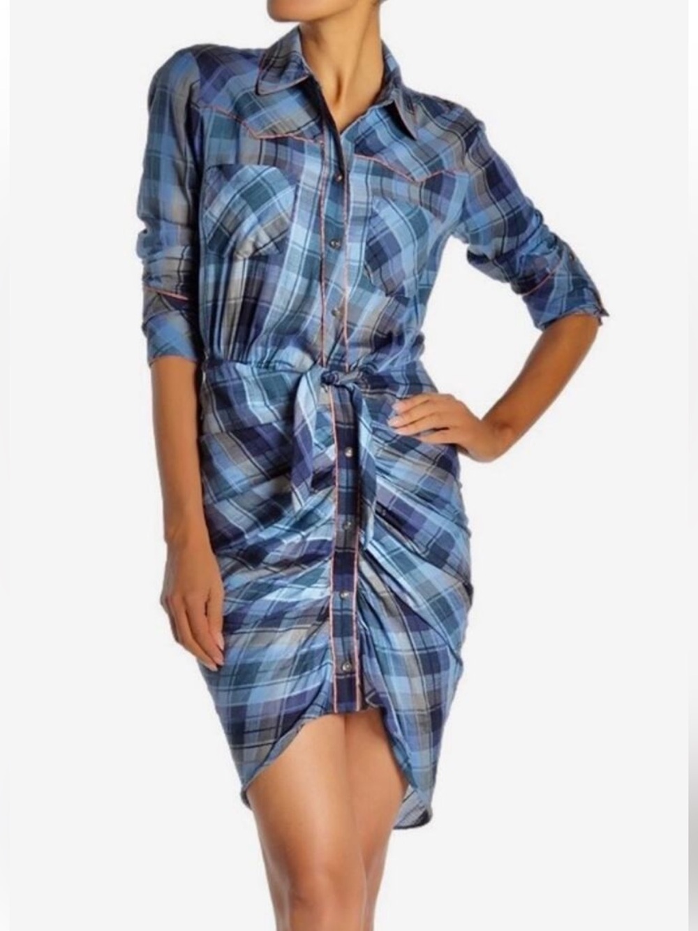 Veronica Beard Sierra Plaid Western Dress Size 2